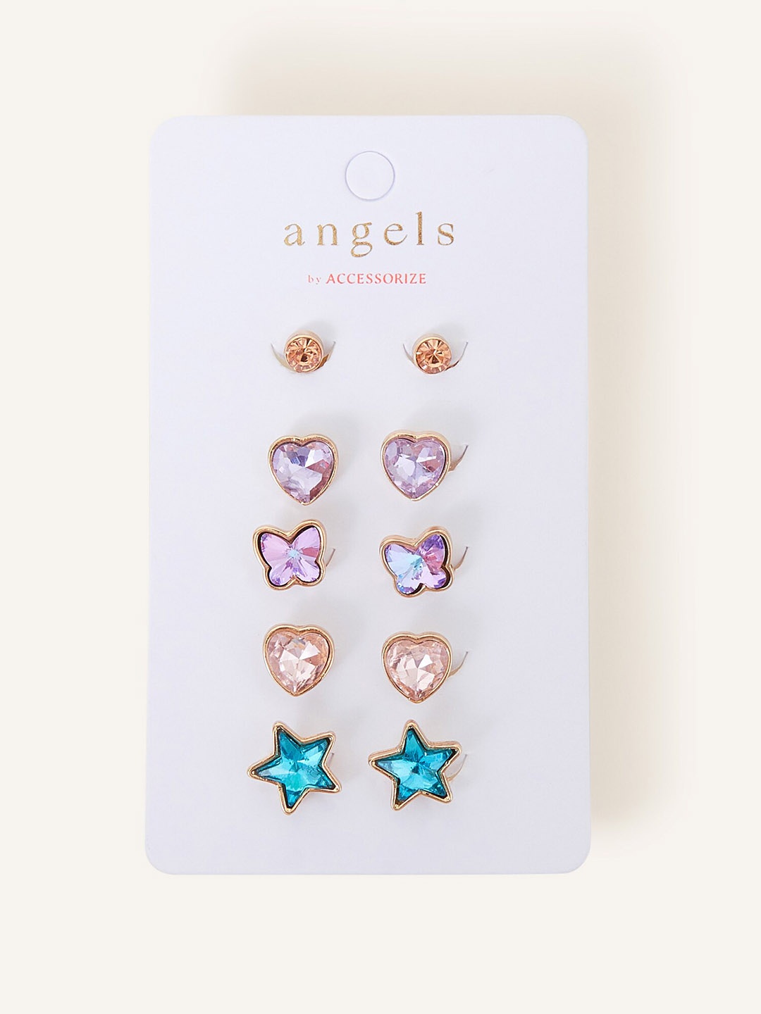 

Accessorize Set of 5 Contemporary Studs Earrings, Gold