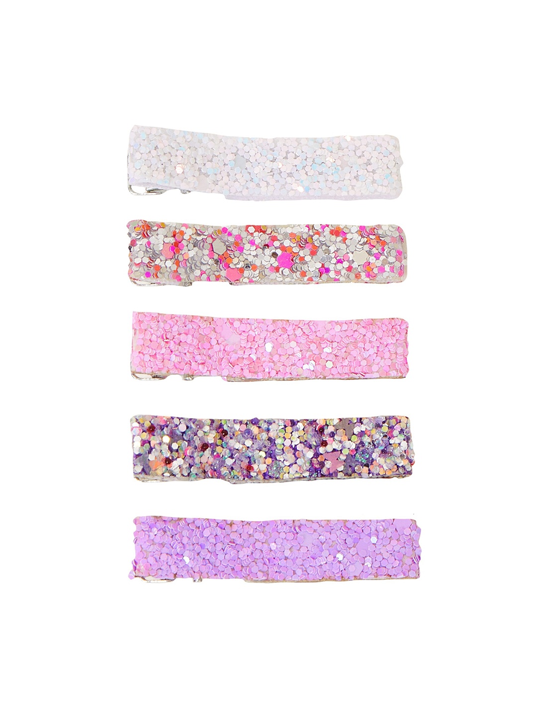 

Accessorize Girls Set of 5 Embellished Alligator Hair Clip, White