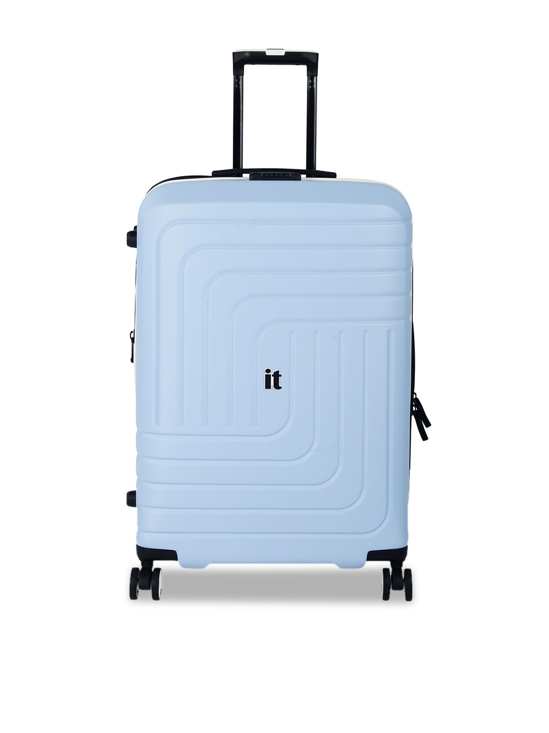 

IT luggage Convolved Textured 20 inches Hard-Sided 360-Degree Rotation Trolley Suitcase, Blue