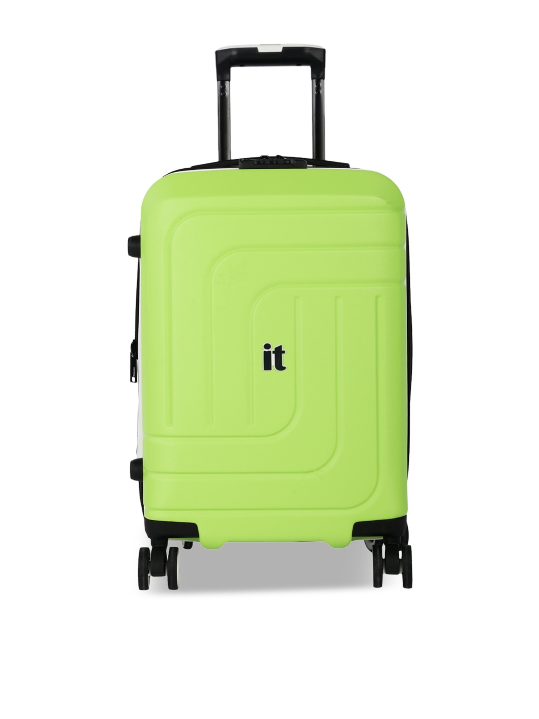 

IT luggage Convolved Hard-Sided Cabin Trolley Suitcase, Green