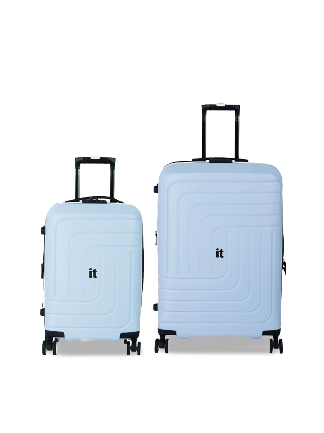 

IT luggage Set of 2 Hard-Sided Large Trolley Bag, Blue