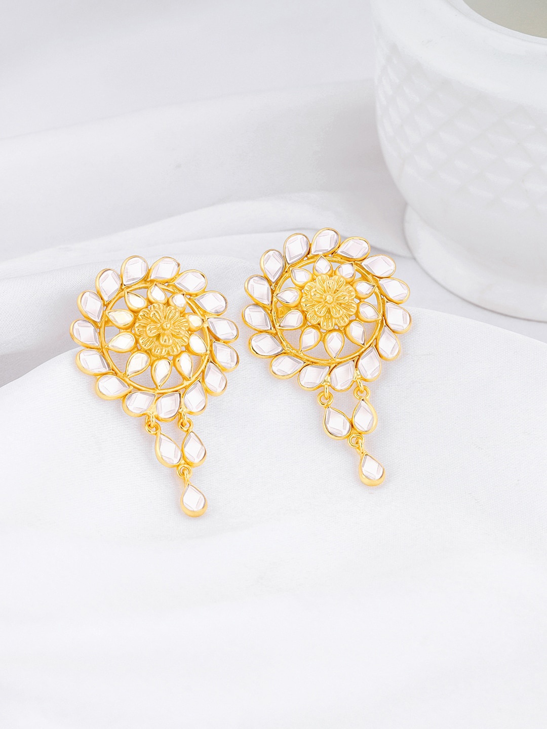 

GIVA Gold Plated Sterling Silver Drop Earrings