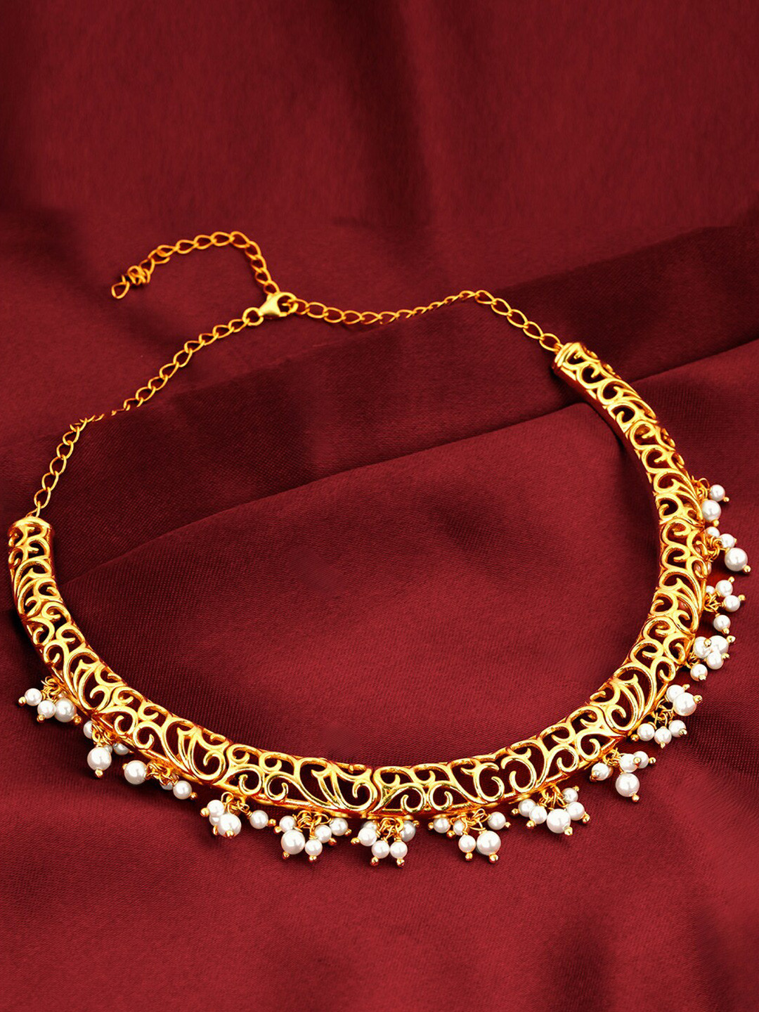 

GIVA Gold-Plated Pearl Beaded 925 Sterling Silver Necklace