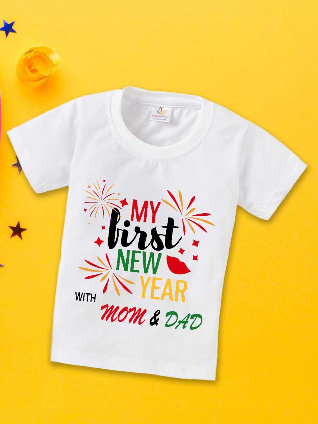 

Babywish Kids Typography Printed Cotton T-shirt, White