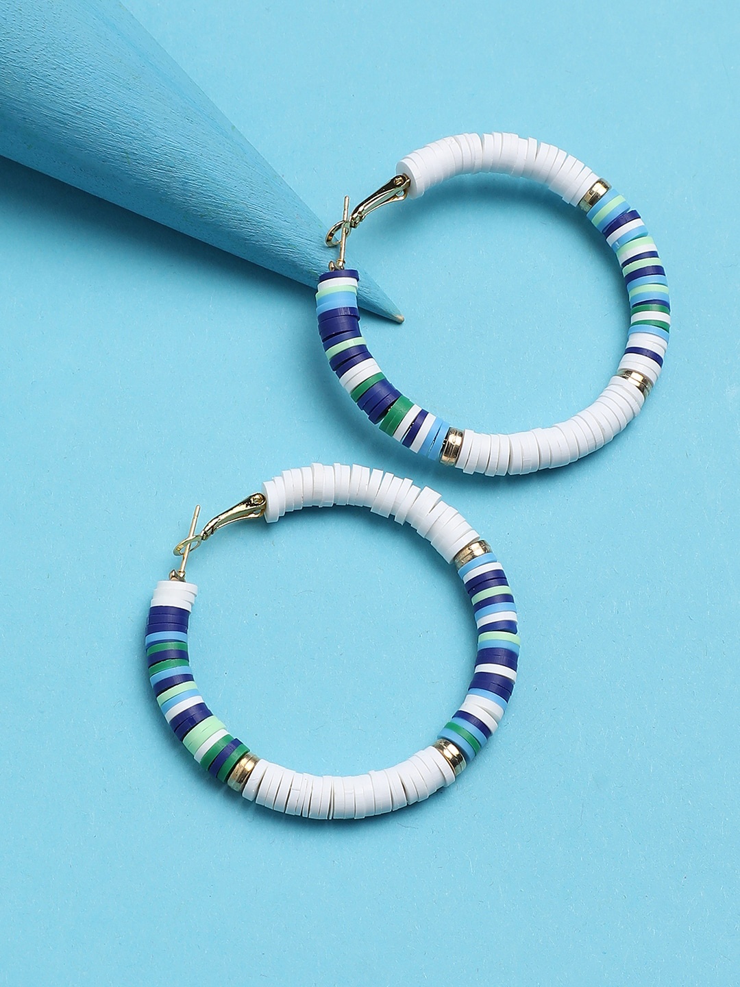 

Sangria Whited Contemporary Hoop Earrings, White
