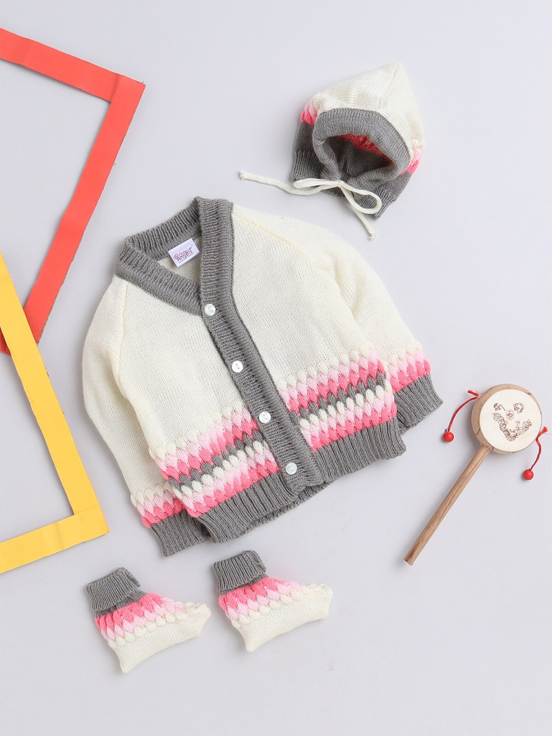 

Little Angels Infants Woven Design Apparel Gift Set, Pink