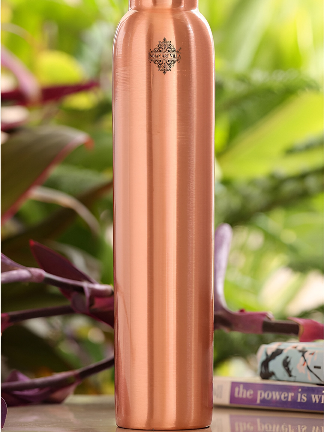 

INDIAN ART VILLA Copper Toned Single Wall Vacuum Water Bottle 350 ML
