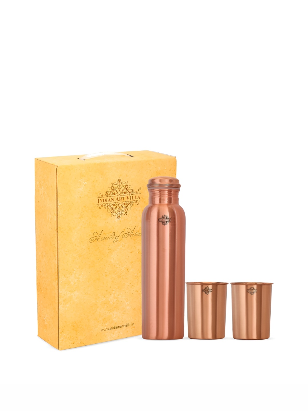 

INDIAN ART VILLA Copper Toned Single Wall Vacuum Water Bottle 1.7 ML