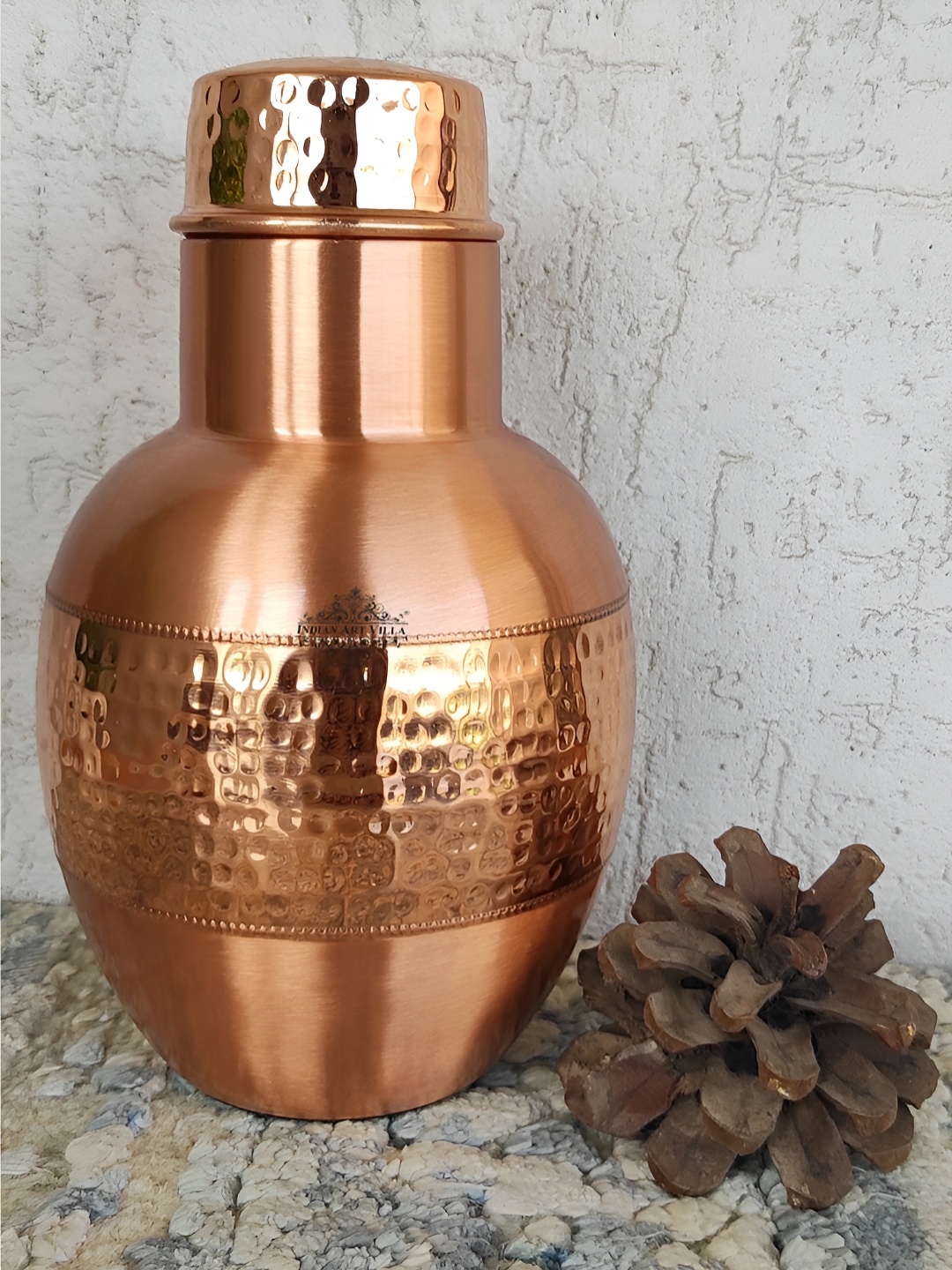

INDIAN ART VILLA Copper Toned Single Wall Vacuum Water Bottle 1.7 L