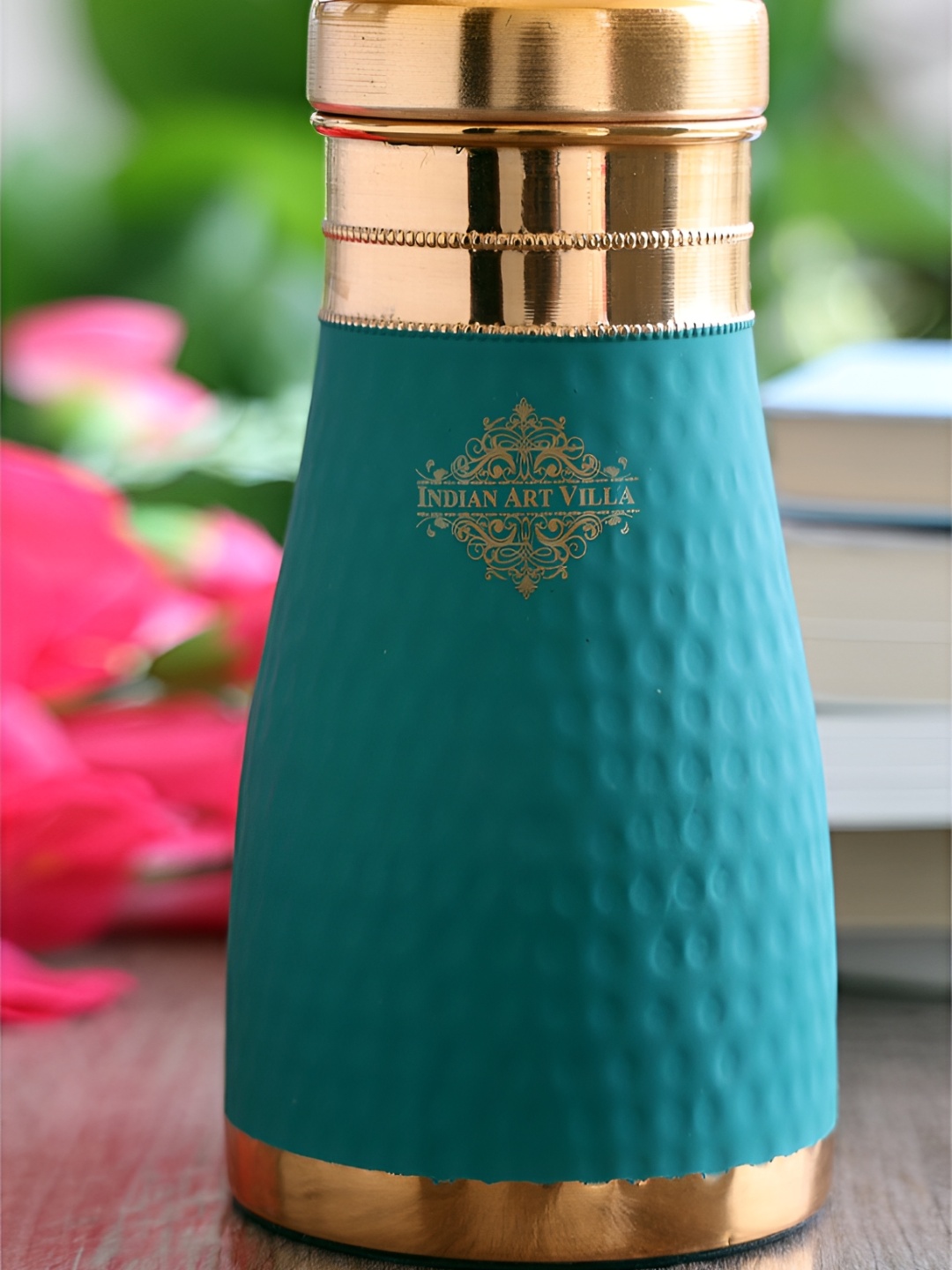 

INDIAN ART VILLA Green Single Wall Vacuum Water Bottle 1L