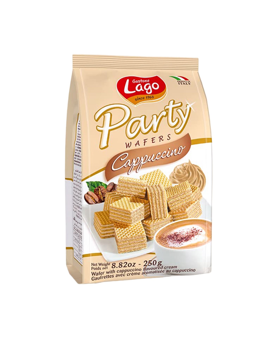 

Lago Party Wafers Cappuccino 250g, White