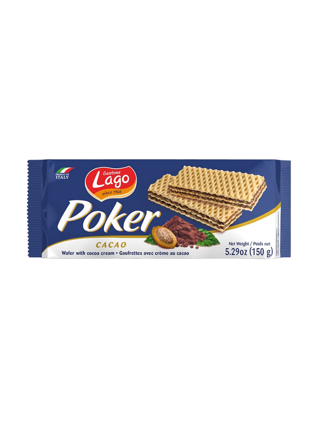 

Lago Poker Wafers Cocoa 150g, White