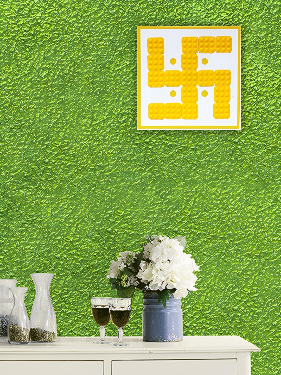 

Hawai Yellow & White Wooden Square Wall Photo Frame
