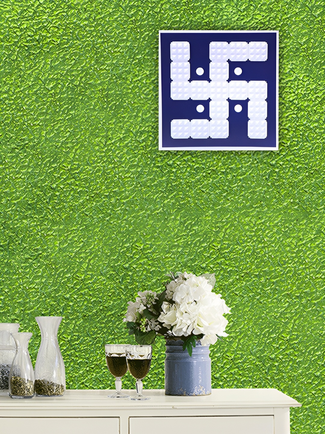 

Hawai Blue & White Wooden Square Wall Photo Frame