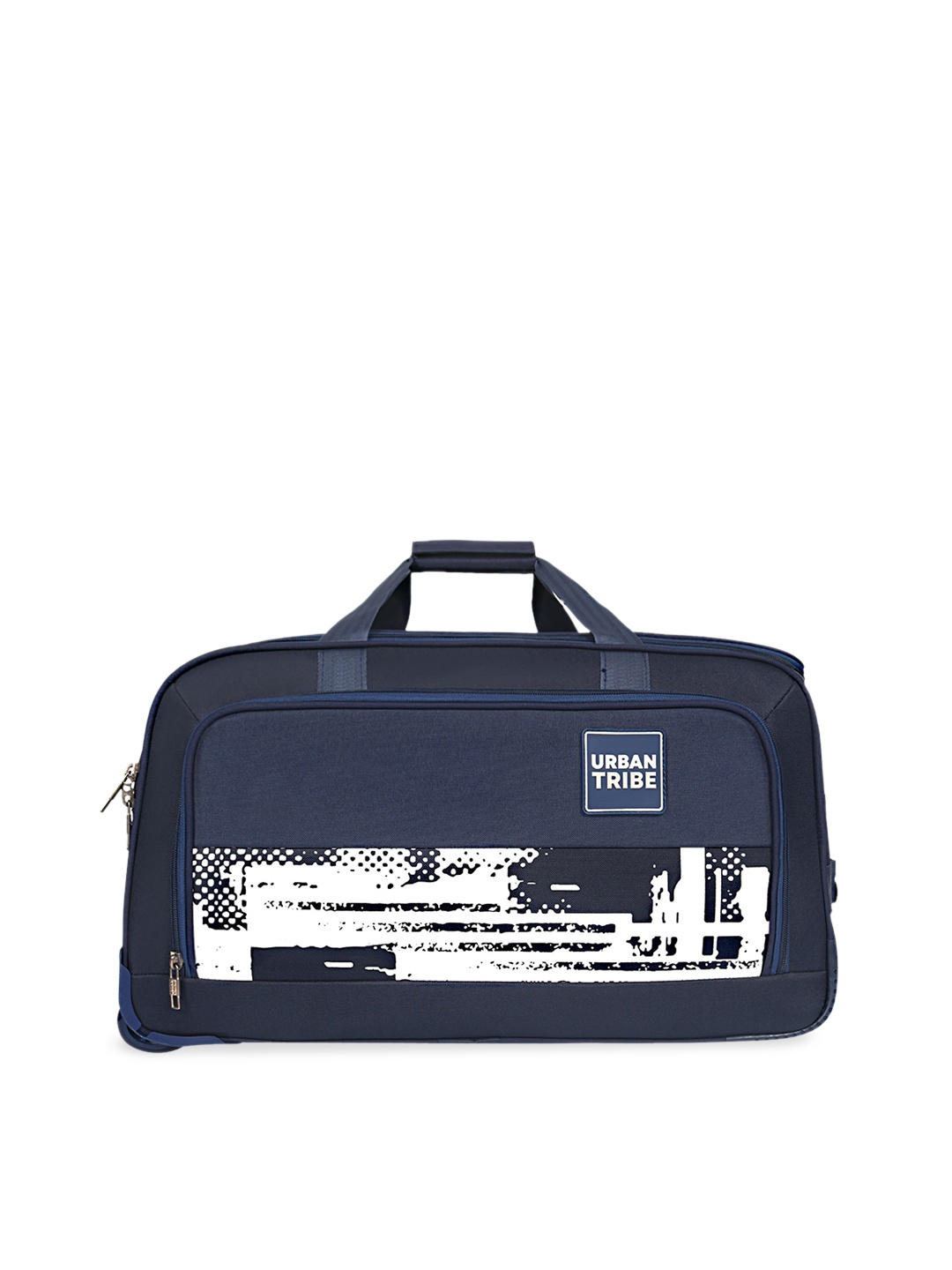 

URBAN TRIBE Soft-Sided 360-Degree Rotation 20 Inch Small Duffel Trolley Bag, Navy blue