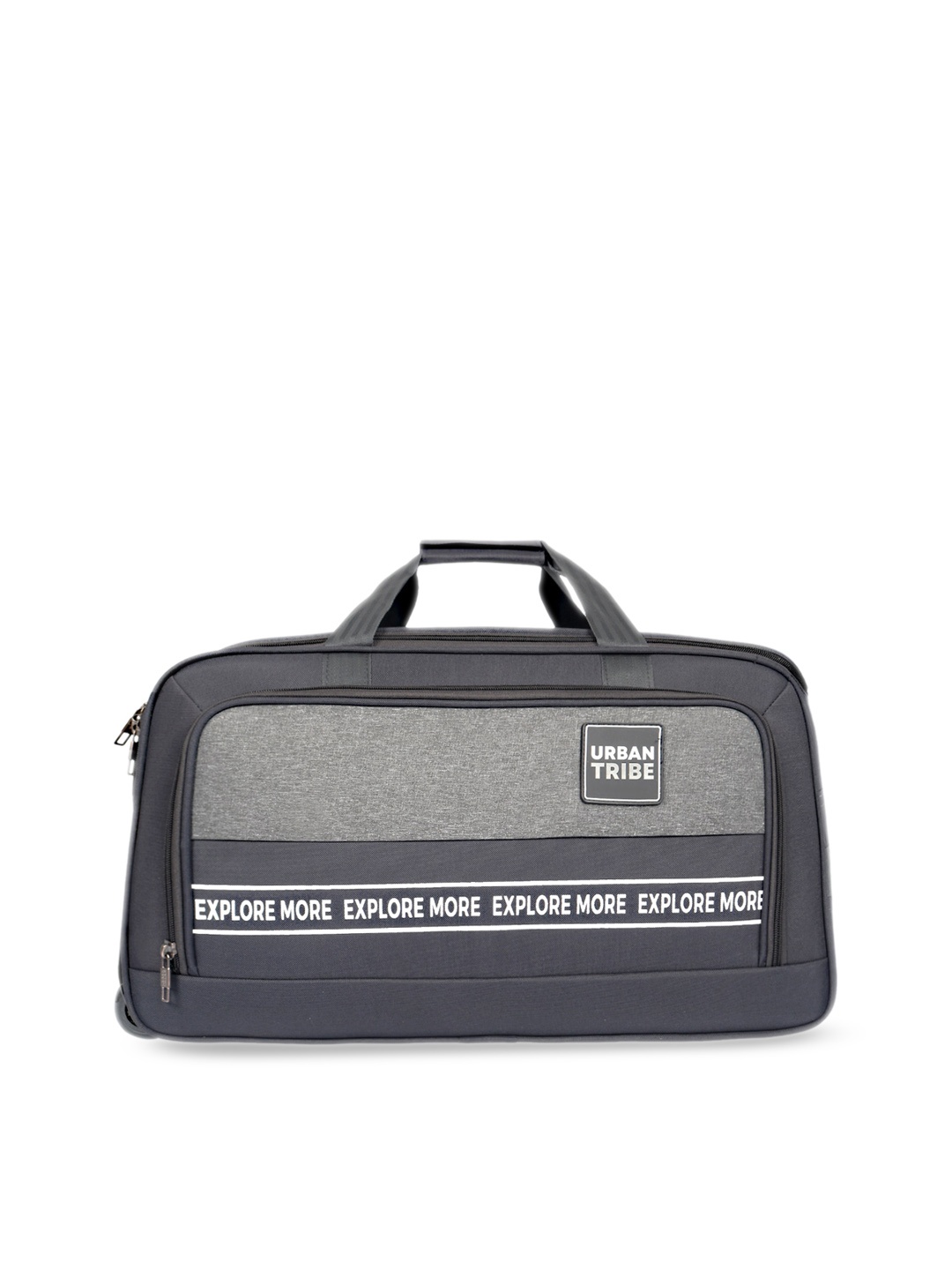 

URBAN TRIBE Printed Wheeled Duffel Bag, Grey