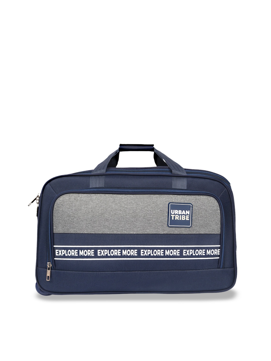 

URBAN TRIBE Cargo Printed Wheeler Duffel Trolley Bag, Navy blue