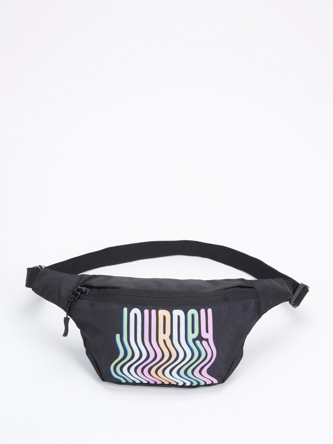 

Bewakoof Textured Waist Pouch, Black