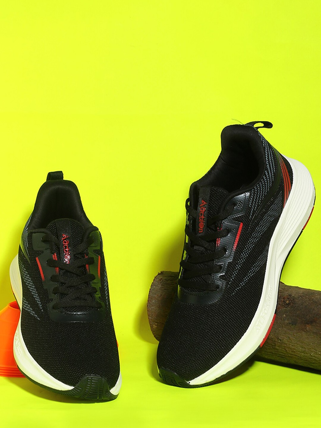 

Action Men RUNNER Lightweight Mesh Running Shoes, Black