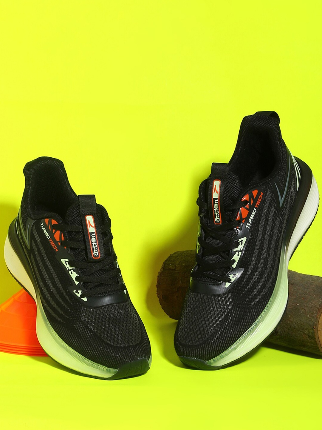 

Action Men TURBO Lightweight Mesh Running Shoes, Black