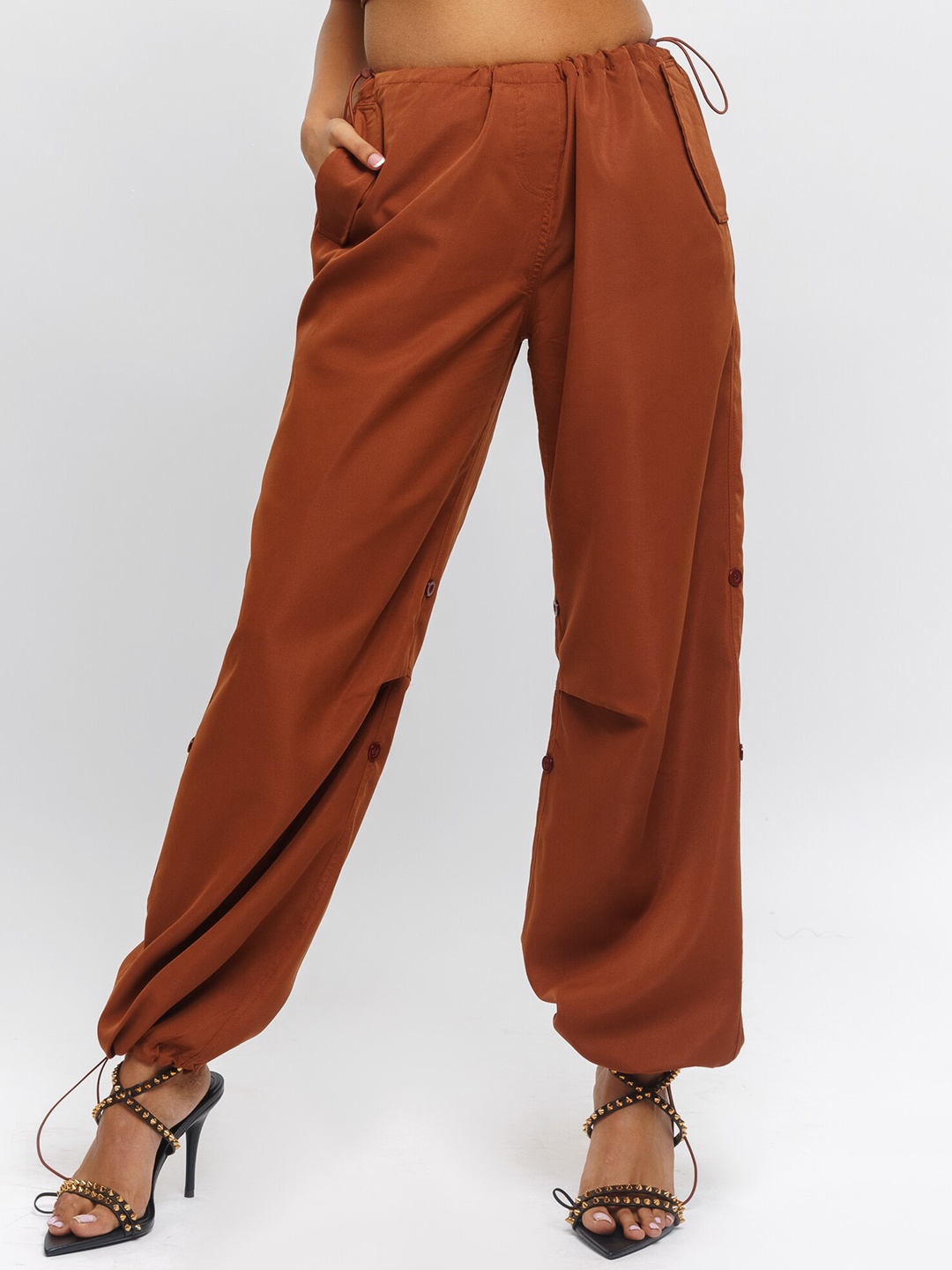 

FREAKINS Women Brown Tapered Fit High-Rise Jeans