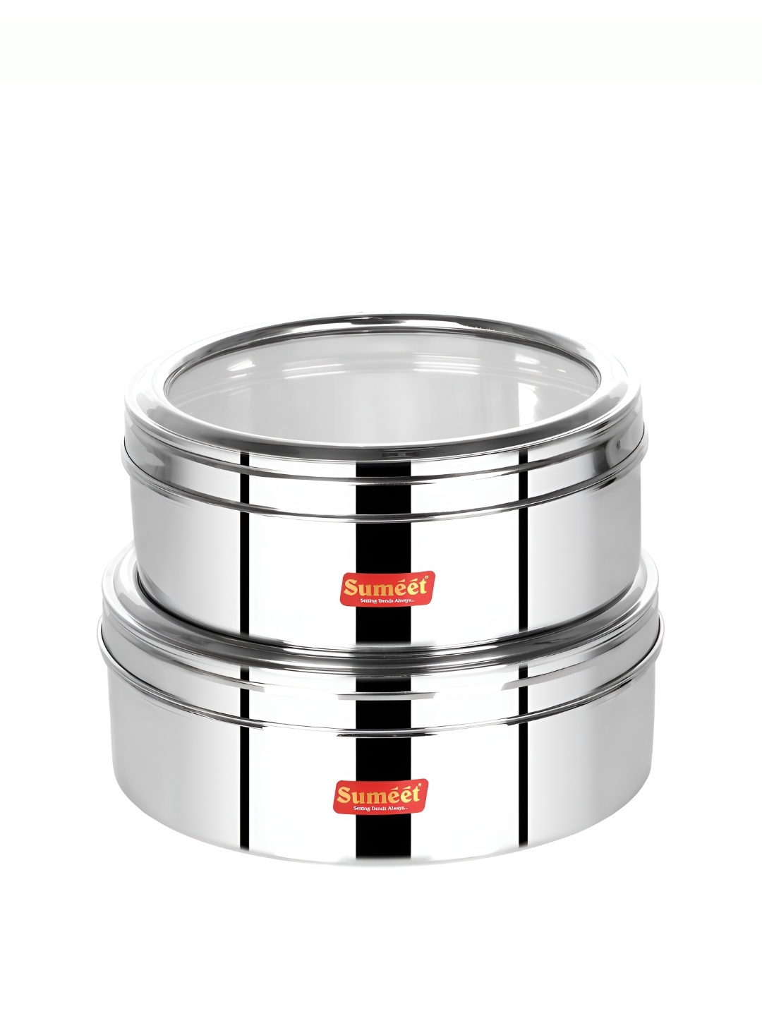 

Sumeet Silver Toned 2 Pieces Stainless Steel Storage Containers