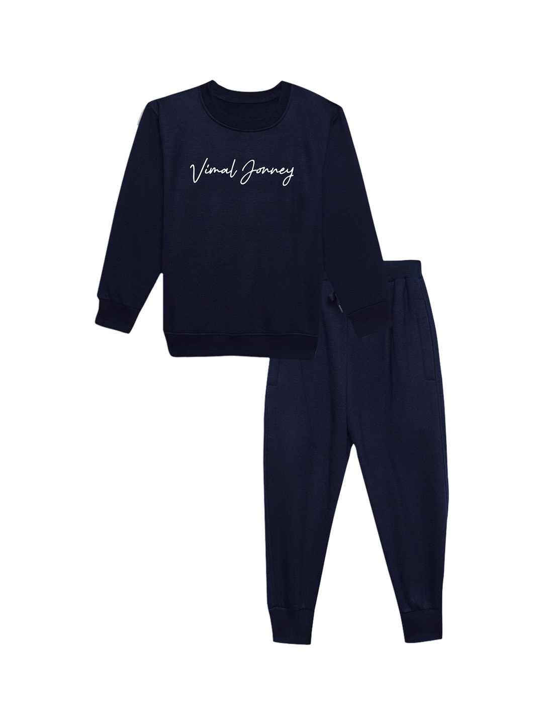 

VIMAL JONNEY Typography Printed Round Neck Clothing Set, Navy blue