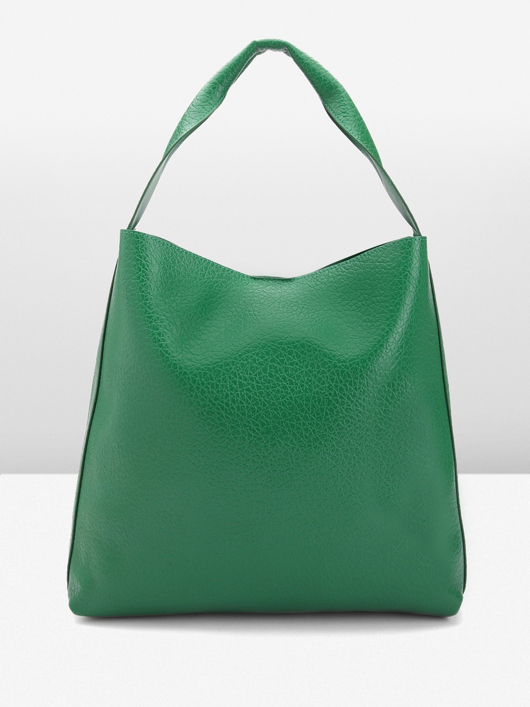 

MANGO Textured Structured Tote Bag, Green