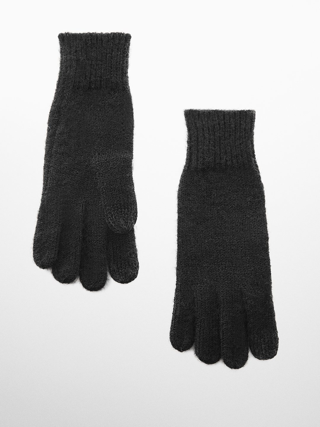 

MANGO Women Touchscreen Hand Gloves, Black