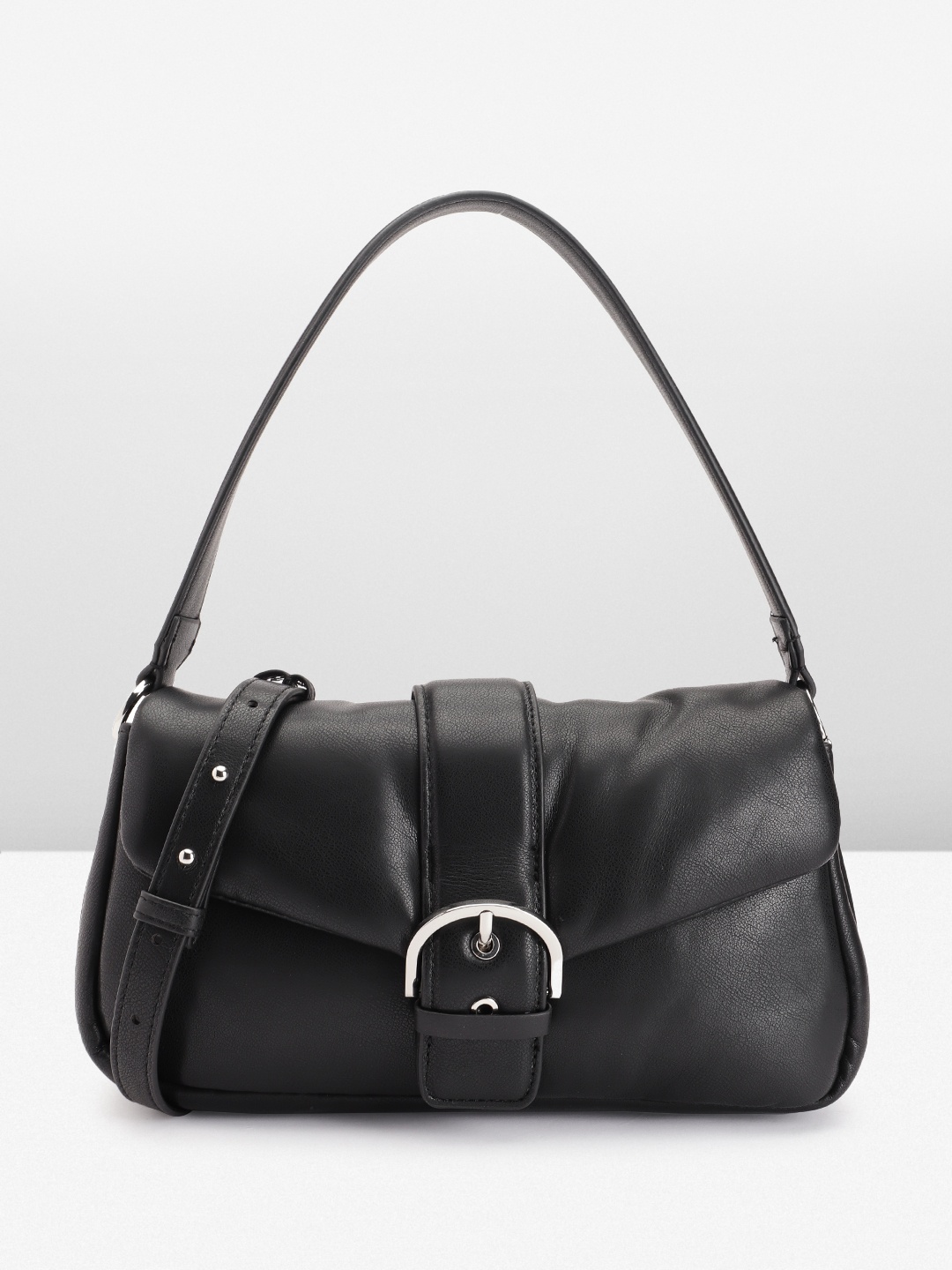 

MANGO Baguette Bag with Buckle Detail, Black