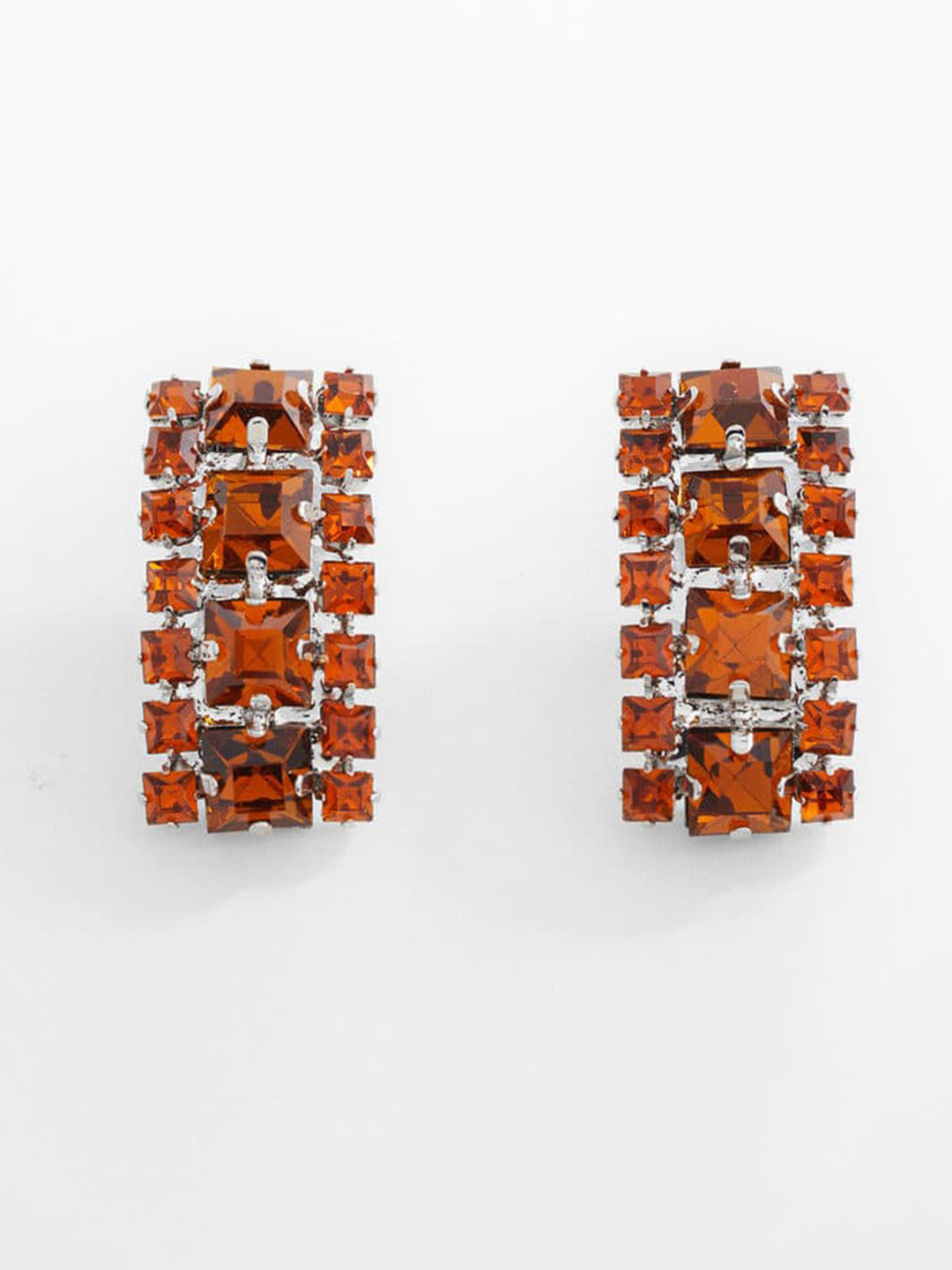 

MANGO Contemporary Drop Earrings, Orange