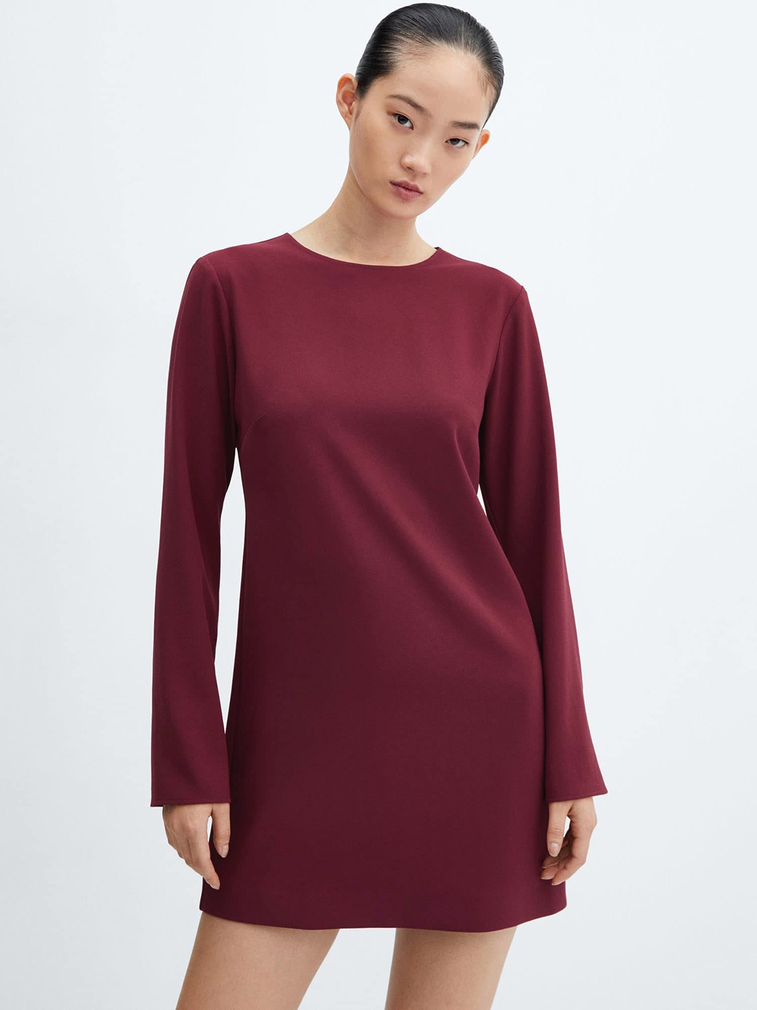 

MANGO Sheath Mini Dress, Maroon