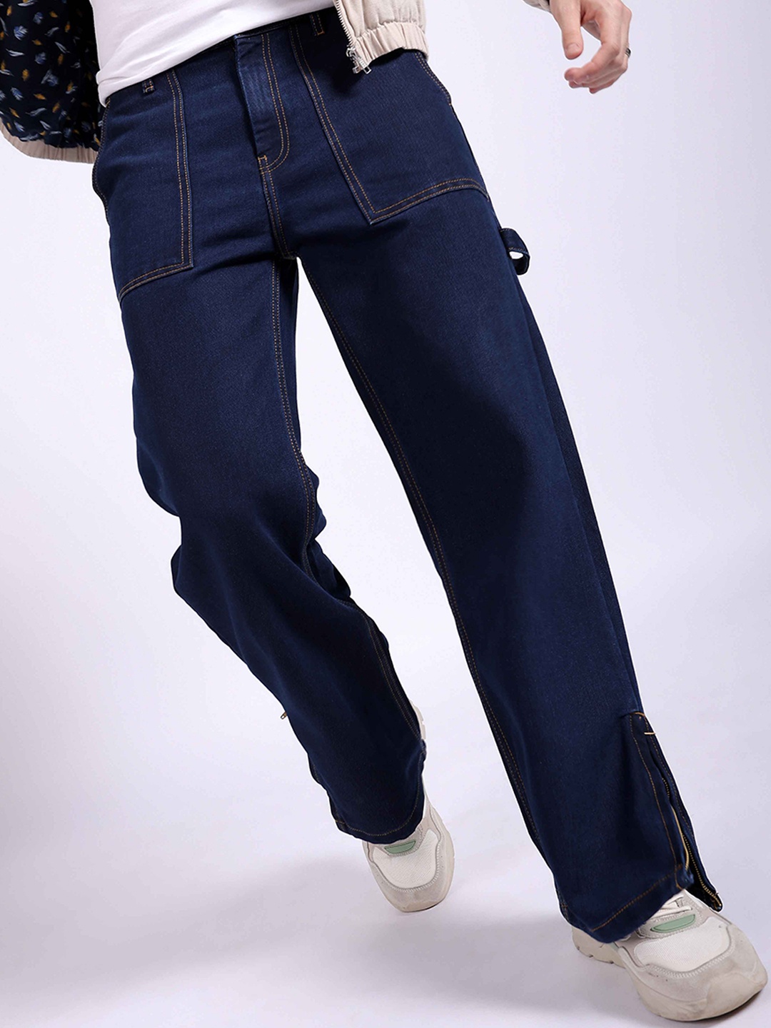 

The Indian Garage Co Men Blue Relaxed Fit Clean Look Stretchable Jeans
