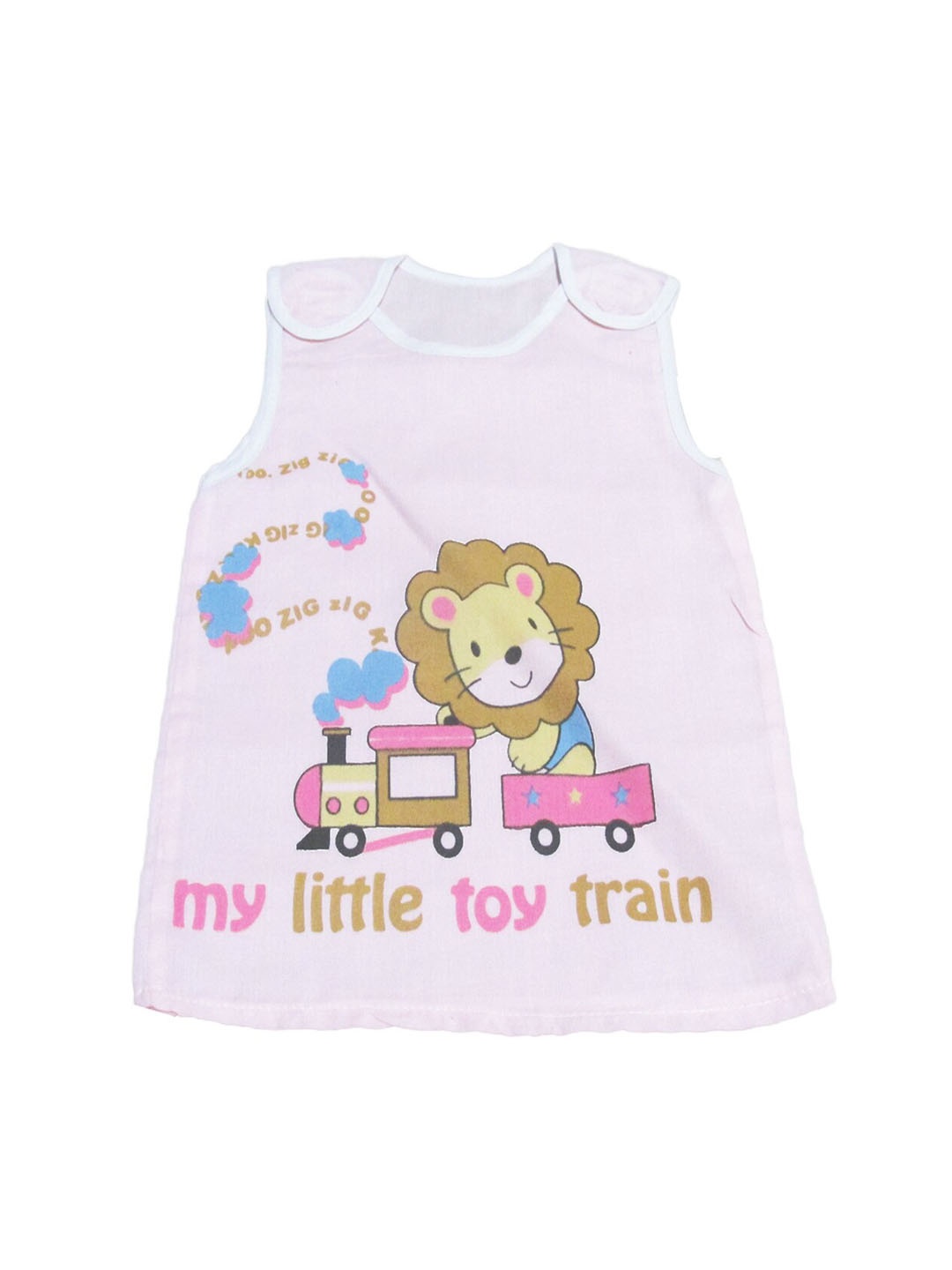 

BAESD Infant Girls Printed Pure Cotton Jhabla, Pink