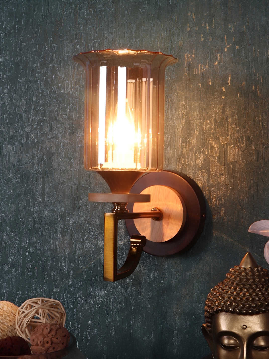 

ELIANTE Brown Iron Contemporary Cylinder Shaped Wall Lamp