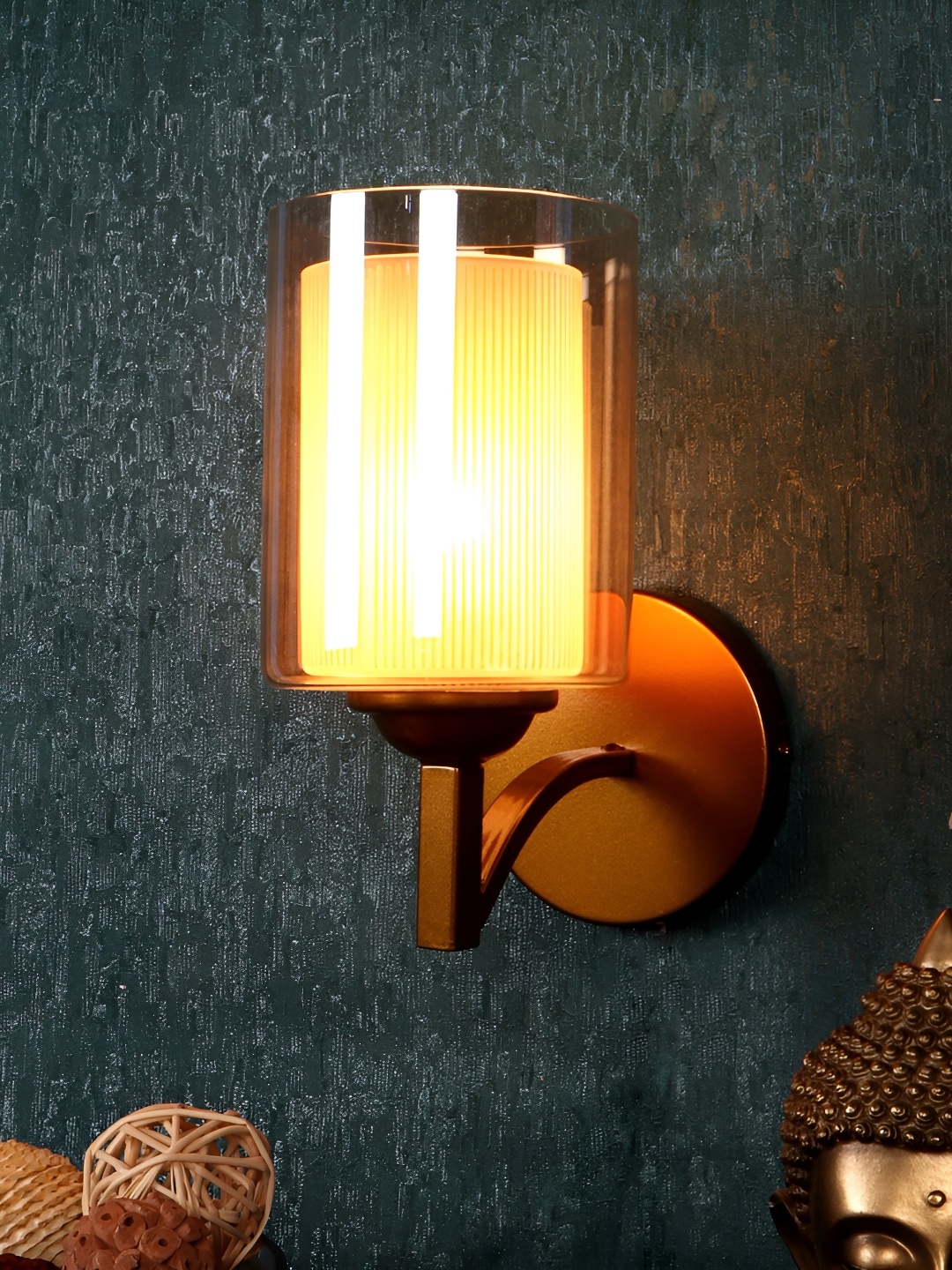 

ELIANTE Gold Toned Iron Contemporary Cylinder Shaped Wall Lamp