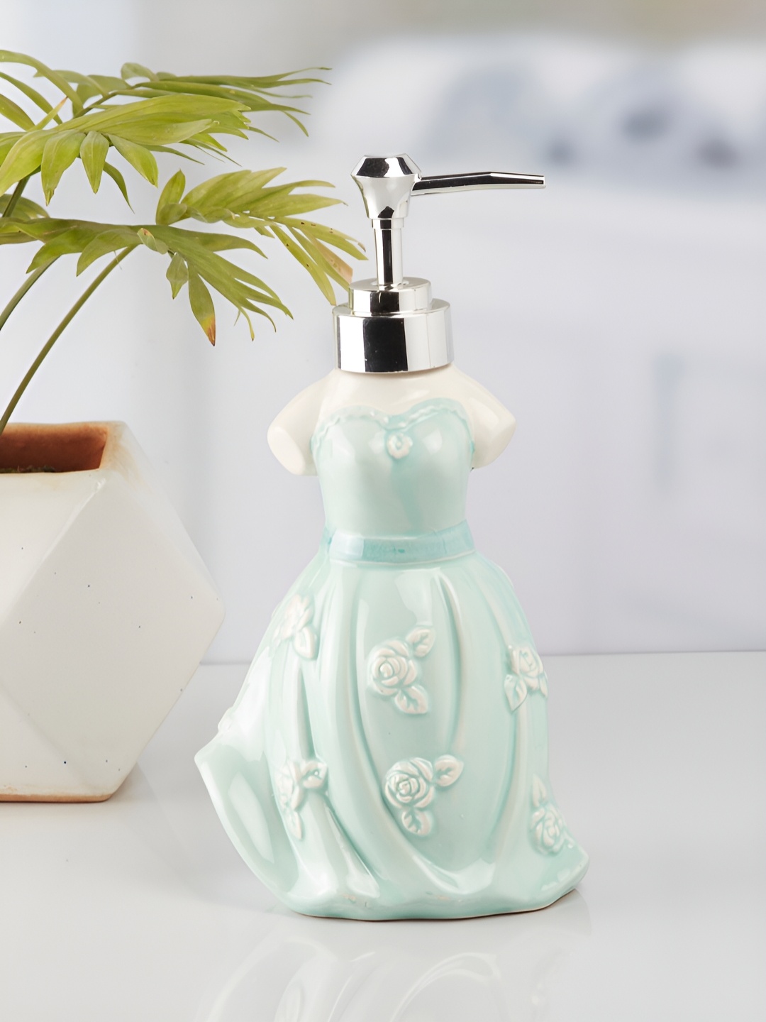 

Kookee Green & Blue 4 Pieces Floral Ceramic Soap Dispensers