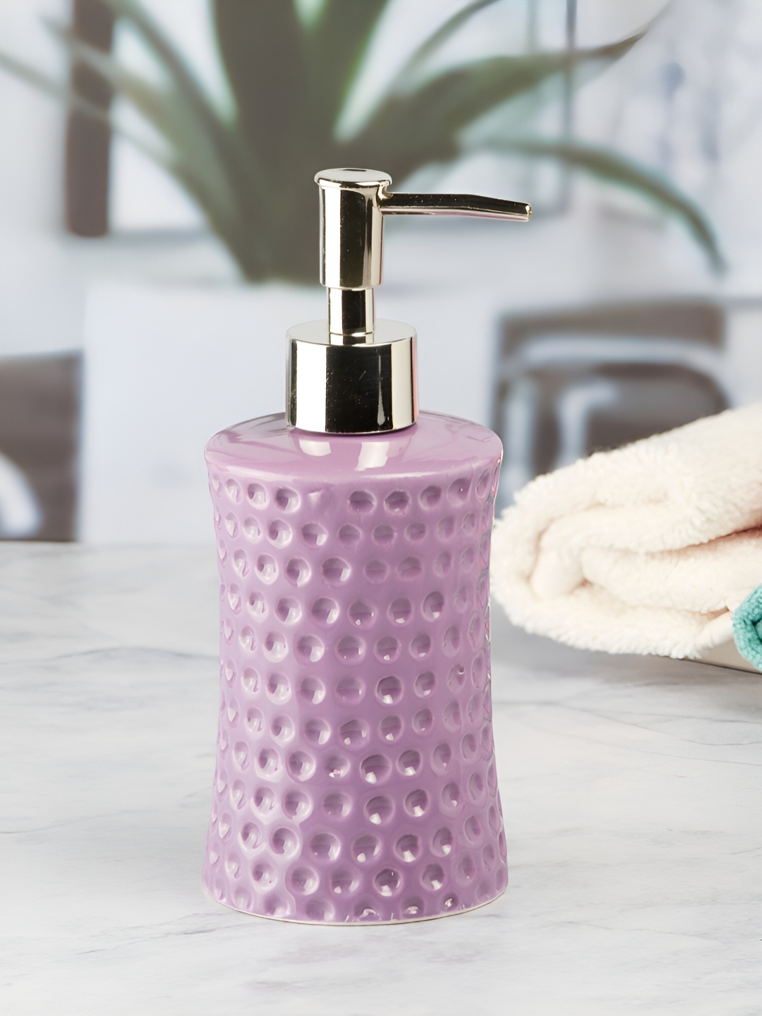 

Kookee Purple Abstract Ceramic Soap Dispenser