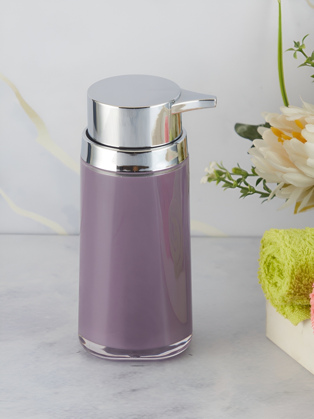 

Kookee Purple Abstract Printed Soap Dispenser