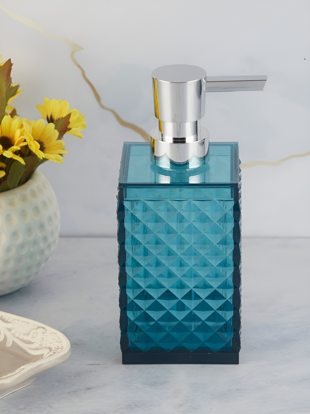 

Kookee Blue Textured Soap Dispenser