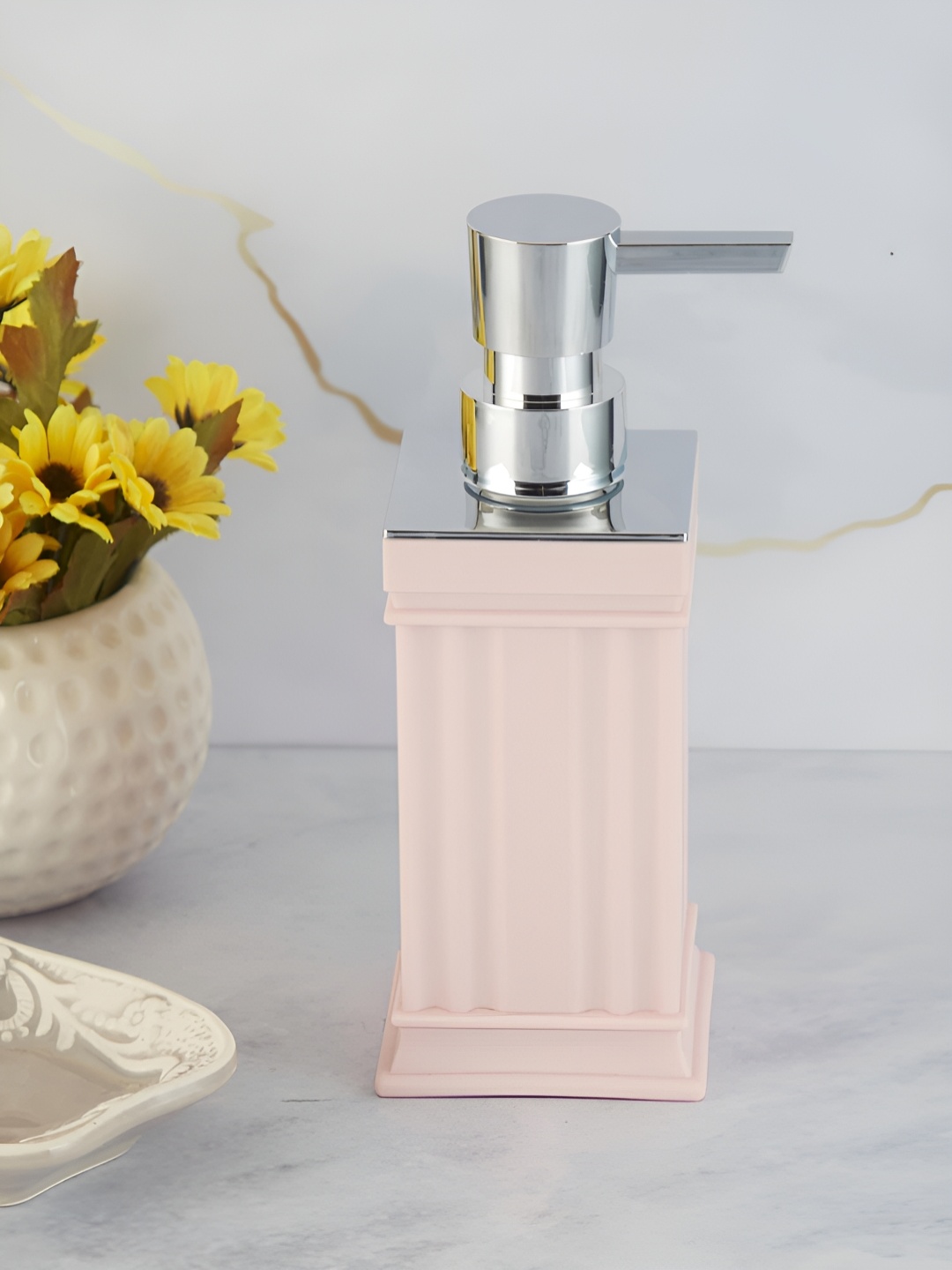 

Kookee Pink Abstract Printed Soap Dispenser