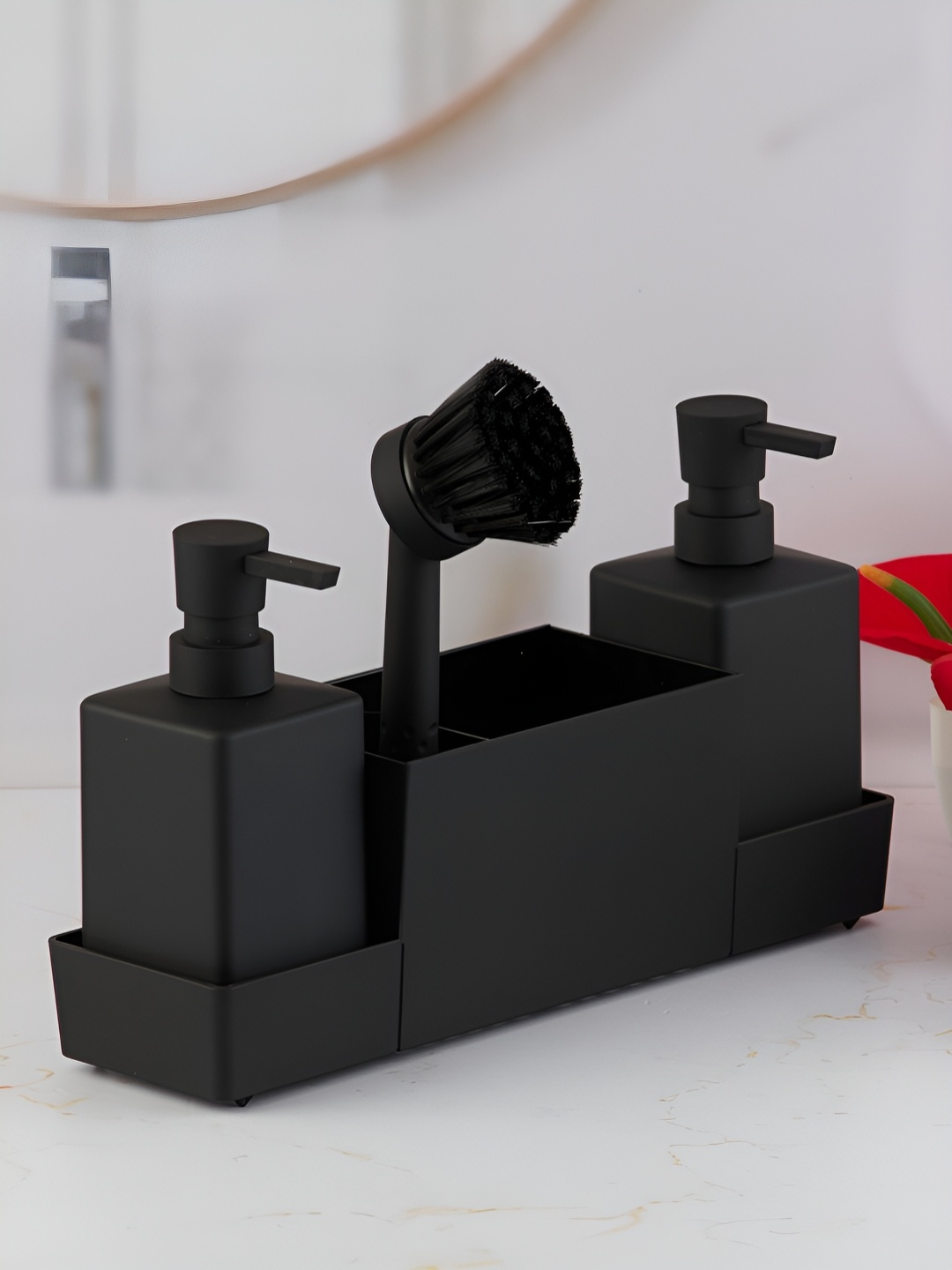 

Kookee Black 4 piece Solid Bath Accessories Set