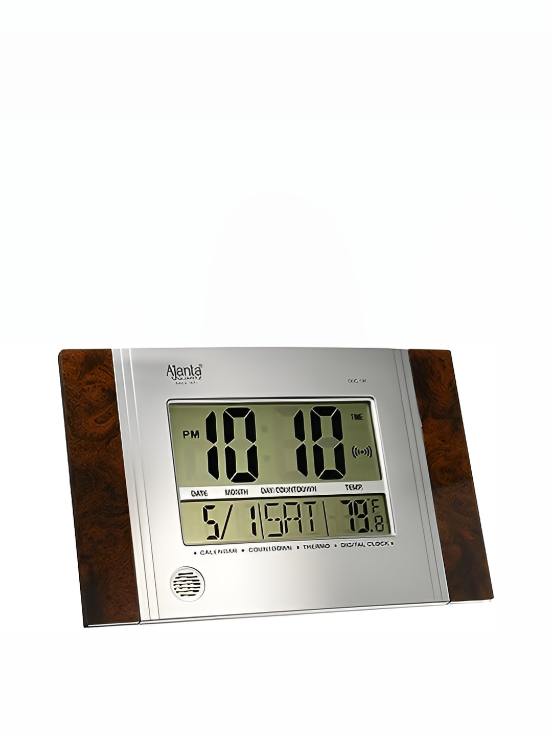 

AJANTA ORPAT SilverToned and Brown Fashion Digital Clock, Silver