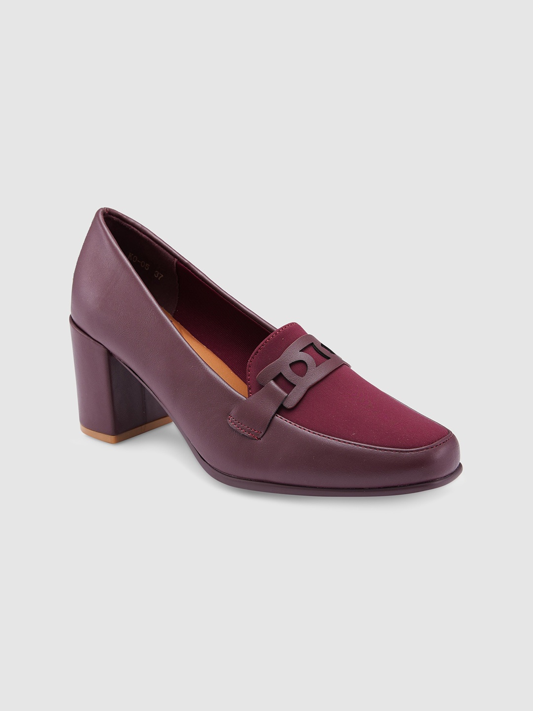 

Sole To Soul Textured Block Penny Pumps, Maroon