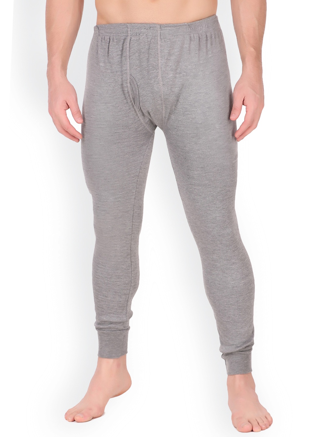 

UZARUS Men Mid-Rise Cotton Thermal Bottom, Grey
