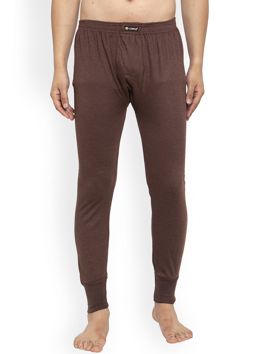 

UZARUS Men Mid-Rise Cotton Thermal Bottom, Coffee brown