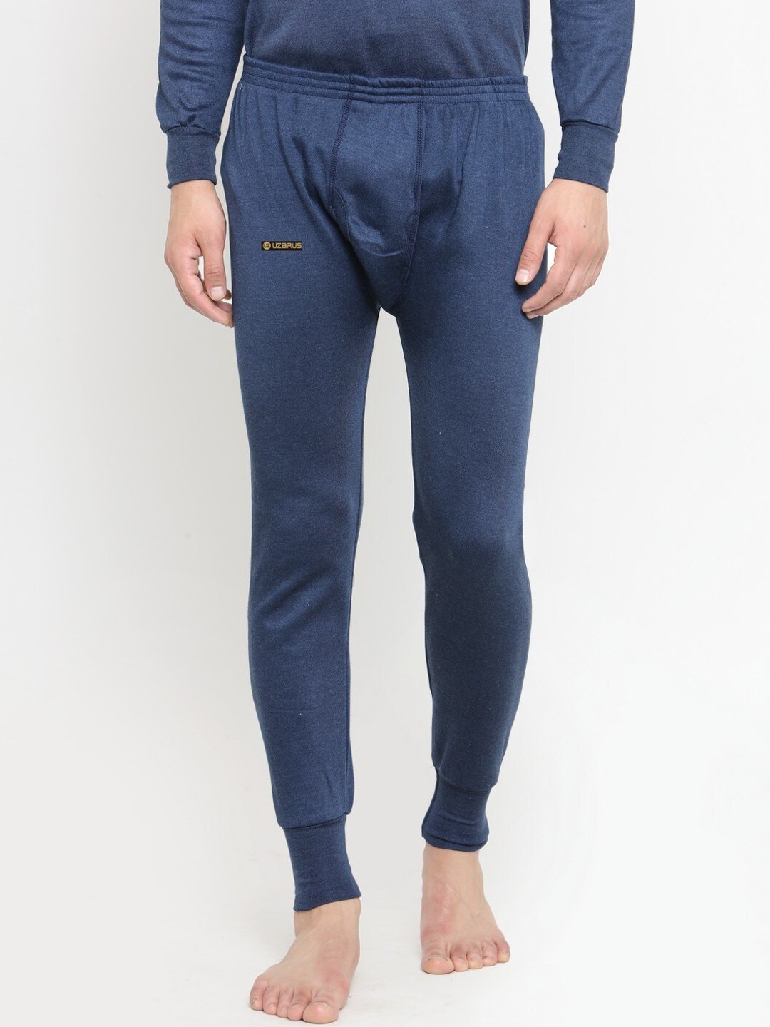 

UZARUS Men Cotton Thermal Joggers, Navy blue