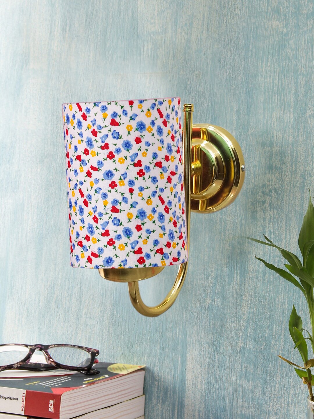 

Devansh White & Blue Printed Contemporary Metal Cylinder Wall Lamps