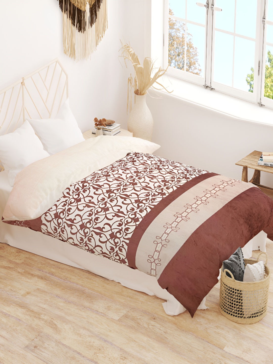 

RD TREND Brown Woollen Double Bed Core