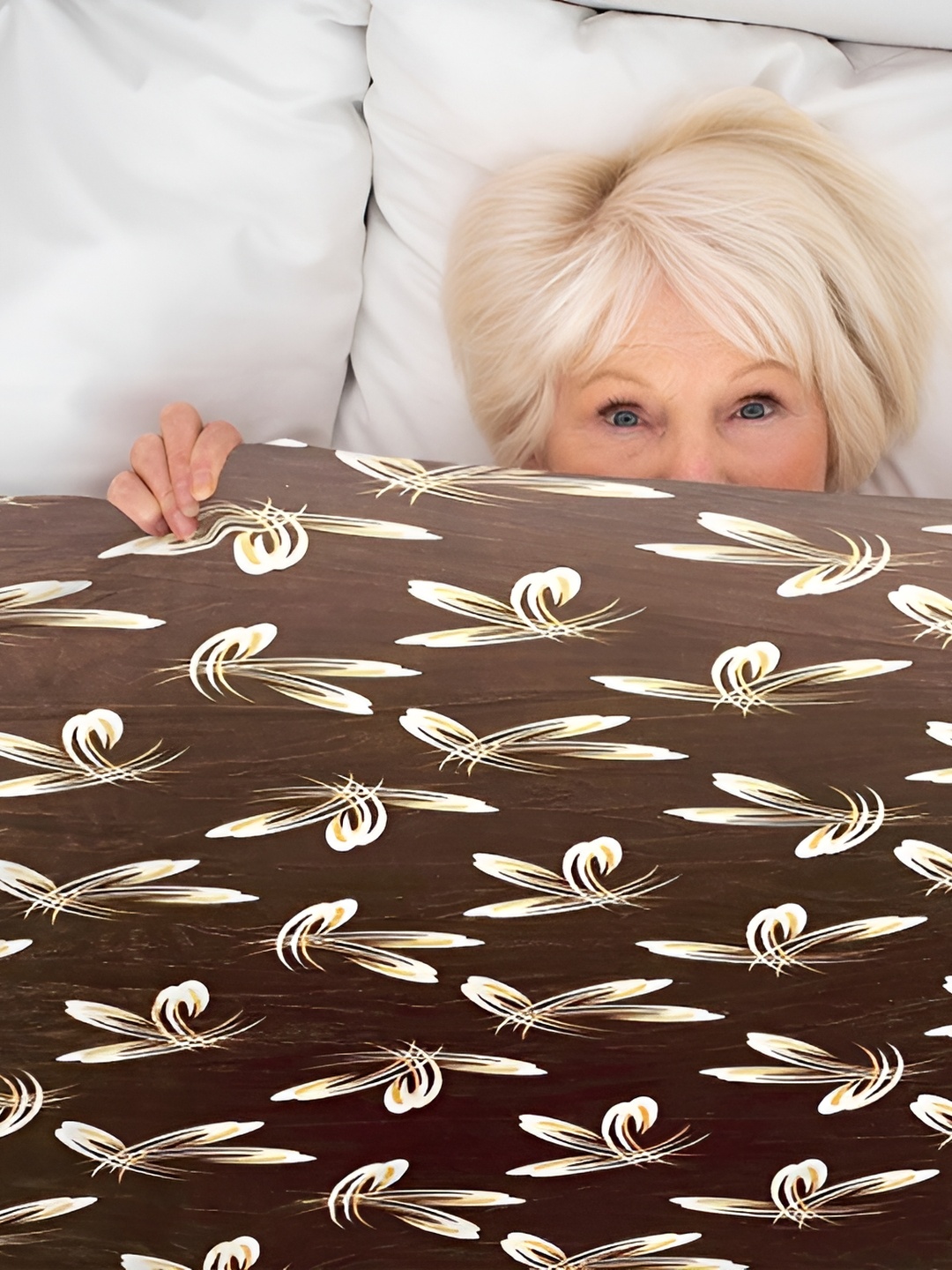 

RD TREND Coffee Brown & Beige Floral AC Room 300 GSM Single Bed Quilt